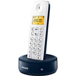Ficha técnica e caractérísticas do produto Telefone Sem Fio Philips D1301WD/BR com Identificador D1301wd/br Branco/Azul