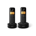 Ficha técnica e caractérísticas do produto Telefone Sem Fio Philips D1302B/BR com Ramal, Identificador de Chamadas Preto