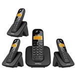 Ficha técnica e caractérísticas do produto Telefone Sem Fio 3 Ramal Adicional Id Bina Ts 3110 Intelbras