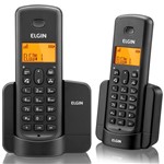 Ficha técnica e caractérísticas do produto Telefone Sem Fio + Ramal Adicional Preto TSF 8002 Elgin