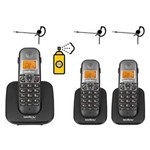 Ficha técnica e caractérísticas do produto Telefone Sem Fio TS 5120 + 2 Ramal TS 5121 Headset - Bivolt