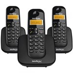 Telefone Sem Fio TS3113 + 2 Ramais Adicionais com Identificador de Chamadas - Intelbras