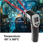 Ficha técnica e caractérísticas do produto Termômetro Digital Infravermelho com Mira Laser -50º a 380ºC