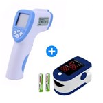 Termômetro Digital Medição Oxigênio Temperatura Febre Líquidos + Oximetro Digital Dedo Premium - Boas
