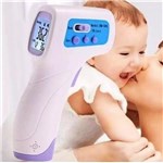 Ficha técnica e caractérísticas do produto Termometro Laser Digital Infravermelho Febre de Testa Bebê - Mix