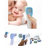 Ficha técnica e caractérísticas do produto Termometro Laser para Febre Clinico Digital Infravermelho para Crianças, Adultos e Bebes
