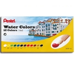 Ficha técnica e caractérísticas do produto Tinta Aquarela Pentel 12 cores Water colors HTP-12