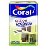 Ficha técnica e caractérísticas do produto Tinta Coral Brilho e Proteção Acrílico Semi-Brilho Branco 18 Litros