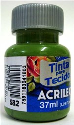 Ficha técnica e caractérísticas do produto Tinta para Tecido 37ml Fosca - 582 Verde Grama Acrilex