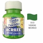 Ficha técnica e caractérísticas do produto Tinta para Tecido Acrilex 37ml Verde Musgo 513