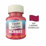 Tinta para Tecido Acrilex 37ml Vermelho Carmim 509