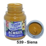 TINTA PARA TECIDO ACRILEX FOSCA 37ML - COR: 539 Siena Natural / Fume