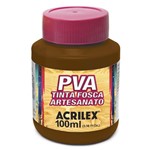 Ficha técnica e caractérísticas do produto Tinta Plástica PVA - 100ml - Marrom - 531 - Acrilex
