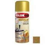 Ficha técnica e caractérísticas do produto Tinta Spray Acetinado Metallik Dourado 350ml Colorgin