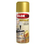 Ficha técnica e caractérísticas do produto Tinta Spray Colorgin Metallik Metálico Ouro 250g