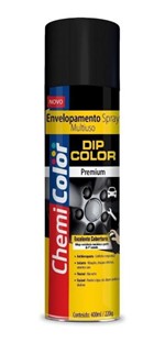 Ficha técnica e caractérísticas do produto Tinta Spray Envelopamento Dip Color Preto Fosco 400ml Chemicolor