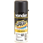 Ficha técnica e caractérísticas do produto Tinta spray preto fosco 200ml/110g - Vonder