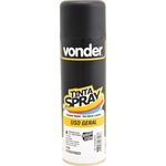 Ficha técnica e caractérísticas do produto Tinta spray preto fosco 400ml/250g - Vonder