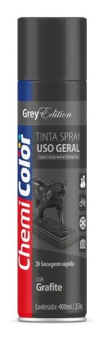 Ficha técnica e caractérísticas do produto Tinta Spray Uso Geral Grafite Chemicolor 400ml