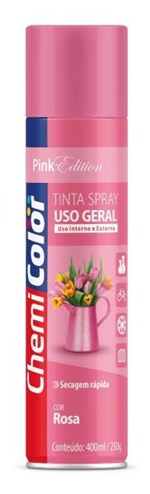 Ficha técnica e caractérísticas do produto Tinta Spray Uso Geral Rosa Chemicolor 400ml