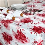 Ficha técnica e caractérísticas do produto Toalha de Mesa Vinho 180x270cm Tecido 100% Impermeável - Pietra Home