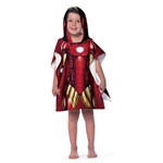 Ficha técnica e caractérísticas do produto Toalha Poncho Infantil 100% Algodão Estampada com Capuz Avengers Iron Man - Lepper