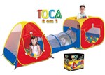 Ficha técnica e caractérísticas do produto Toca Infantil com Túnel 3x1 com 150 Bolinhas Barraca Cabana - Braskit