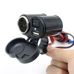 Ficha técnica e caractérísticas do produto Tomada 12v USB 5v Para Moto Carregador de Celular e GPS