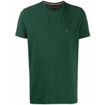 Ficha técnica e caractérísticas do produto Tommy Hilfiger Camiseta Slim com Bordado de Bandeira - Verde