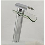 Ficha técnica e caractérísticas do produto Torneira Cascata de Vidro Alta Misturador Monocomando para Banheiro e Lavabo