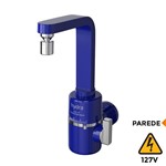 Ficha técnica e caractérísticas do produto Torneira Elétrica de Parede Hydra Slim 4T Azul 127V 5500W