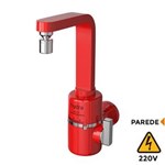 Ficha técnica e caractérísticas do produto Torneira Elétrica de Parede Hydra Slim 4t Vermelho 5500w - 220V