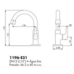 Ficha técnica e caractérísticas do produto Torneira para Banheiro de Mesa Alina Eternit 1196-E31
