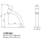 Ficha técnica e caractérísticas do produto Torneira para Banheiro de Mesa Alina Eternit 1197-E31