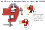 Ficha técnica e caractérísticas do produto Torno/morsas de Bancada, 3 75 Mm 185115 - Sparta