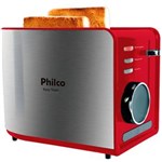 Ficha técnica e caractérísticas do produto Torradeira Easy Toast para 2 Torradas 850W Vermelha - Philco - 110V