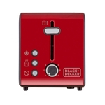 Ficha técnica e caractérísticas do produto Torradeira Elétrica Inox Vermelha 850w - T850v Black+decker