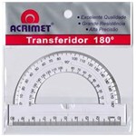 Ficha técnica e caractérísticas do produto Transferidor 180 Graus em Poliestireno - Acrimet