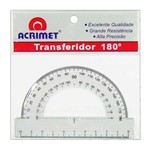 Ficha técnica e caractérísticas do produto Transferidor Acrilico 180 Graus 551.0 - Acrimet