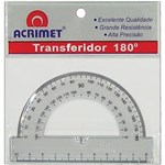 Ficha técnica e caractérísticas do produto Transferidores Poliestireno 180 Graus Pacote com 06 Acrimet