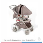 Ficha técnica e caractérísticas do produto Travel System Carrinho e Bebê Conforto Maranello Cappuccino Galzerano