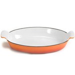 Ficha técnica e caractérísticas do produto Travessa de Ferro Fundido Oval 26cm Laranja - La Cuisine