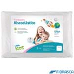 Ficha técnica e caractérísticas do produto Travesseiro Infantil Viscoelástico Kids Branco - Fibrasca