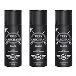 Ficha técnica e caractérísticas do produto Très Marchand Black Desodorante Spray 100ml (Kit C/03) - Tres Marchand