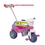 Ficha técnica e caractérísticas do produto Triciclo Bichos Rosa com Som e Haste Direcionável 3513 - Magic Toys