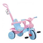 Ficha técnica e caractérísticas do produto Triciclo de Passeio Infantil Veloban Cinderela Rosa/Azul 2426 - Bandeirante - Bandeirante