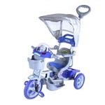 Triciclo Et Capota Removível com Música e Luzes Azul - Bel Brink
