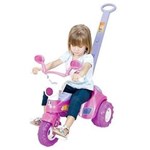 Ficha técnica e caractérísticas do produto Triciclo Infantil Baby Music Rosa C/ Haste e Som - Cotiplás