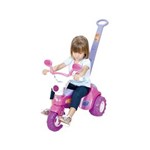Ficha técnica e caractérísticas do produto Triciclo Infantil Baby Music Rosa com Haste e Buzina - Cotiplás