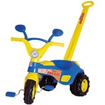 Triciclo Infantil Blue Music com Haste e Buzina 1832 - Cotiplás